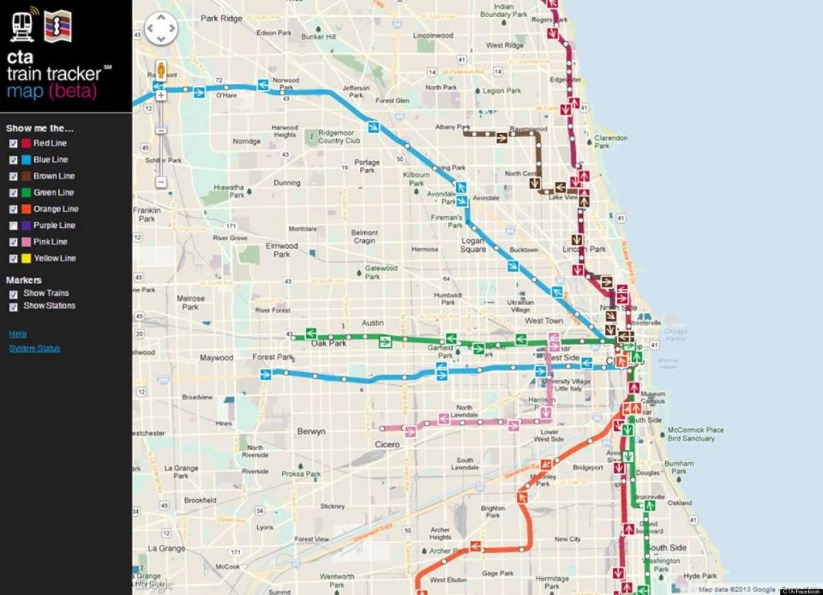 Chicago cta treni ramani