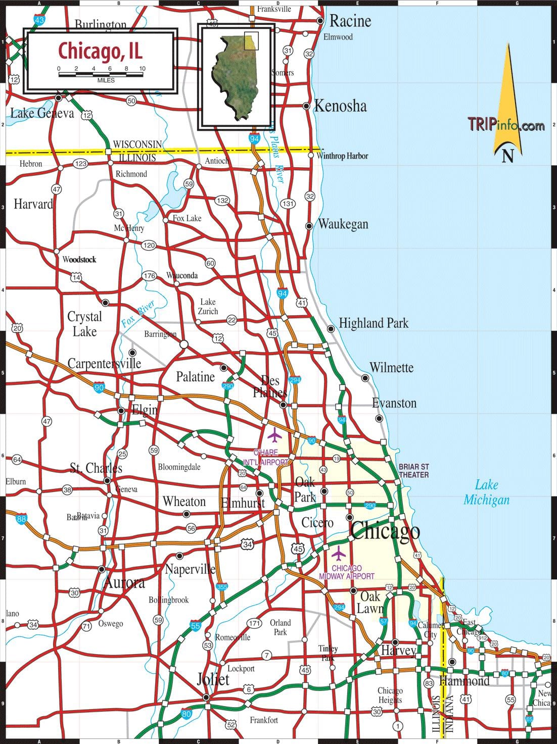 ramani ya Chicago il